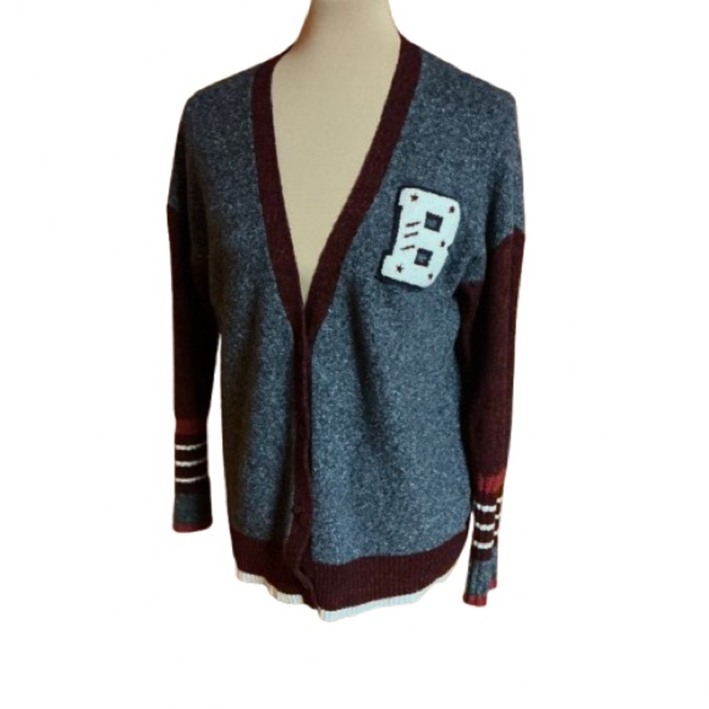 Mossimo Y2K Letterman Boyfriend cardigan sweater